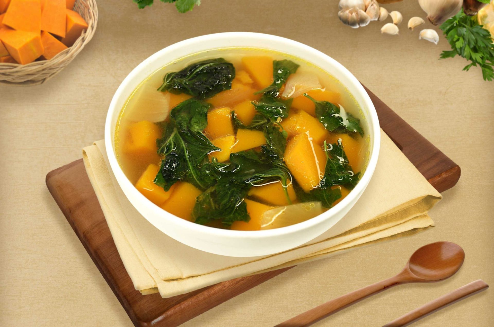 Ajinomoto | Kalabasa Soup with Ampalaya Leaves - Ajinomoto