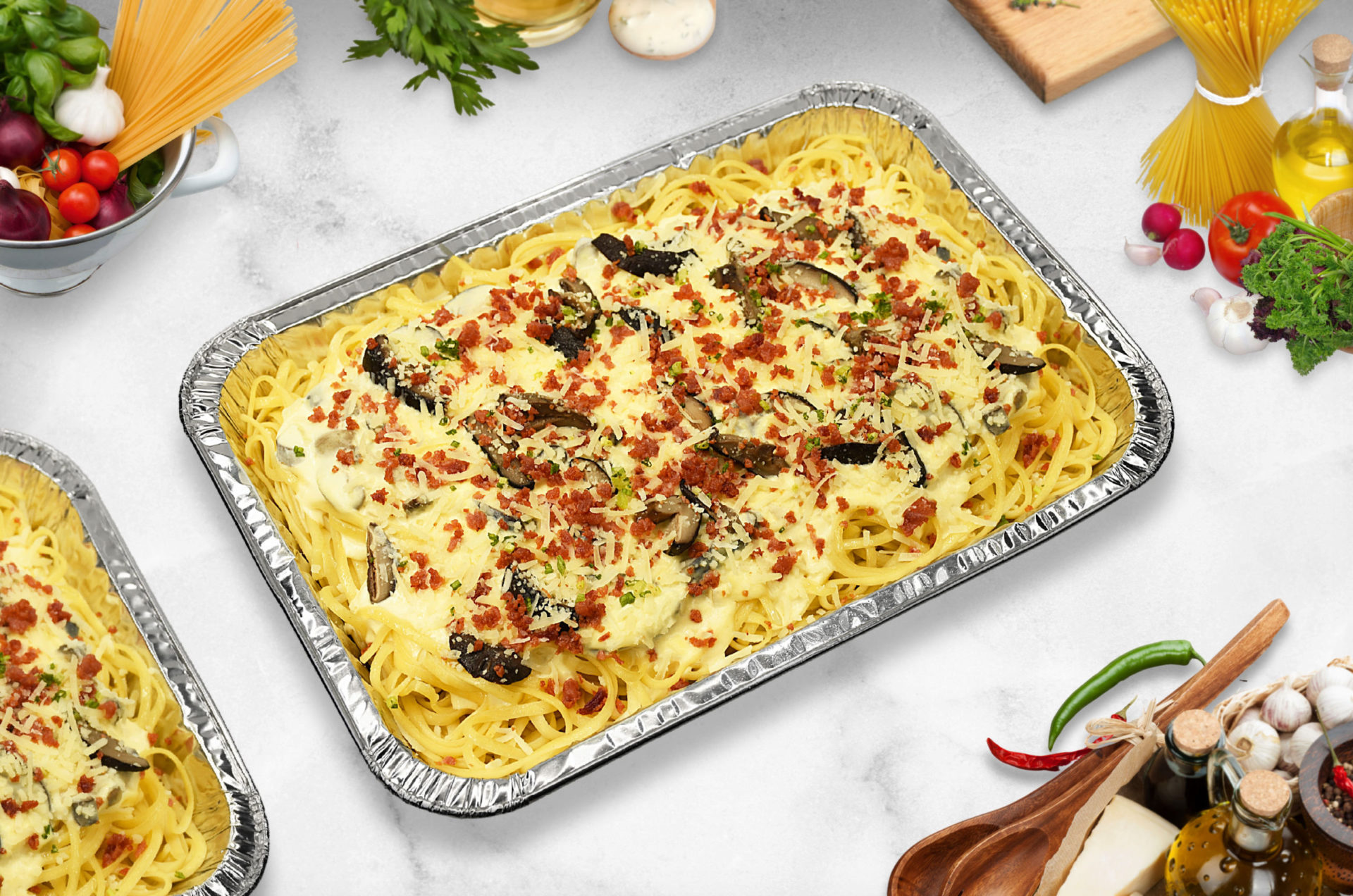 Ajinomoto | Linguine in Creamy Mushroom Sauce - Ajinomoto