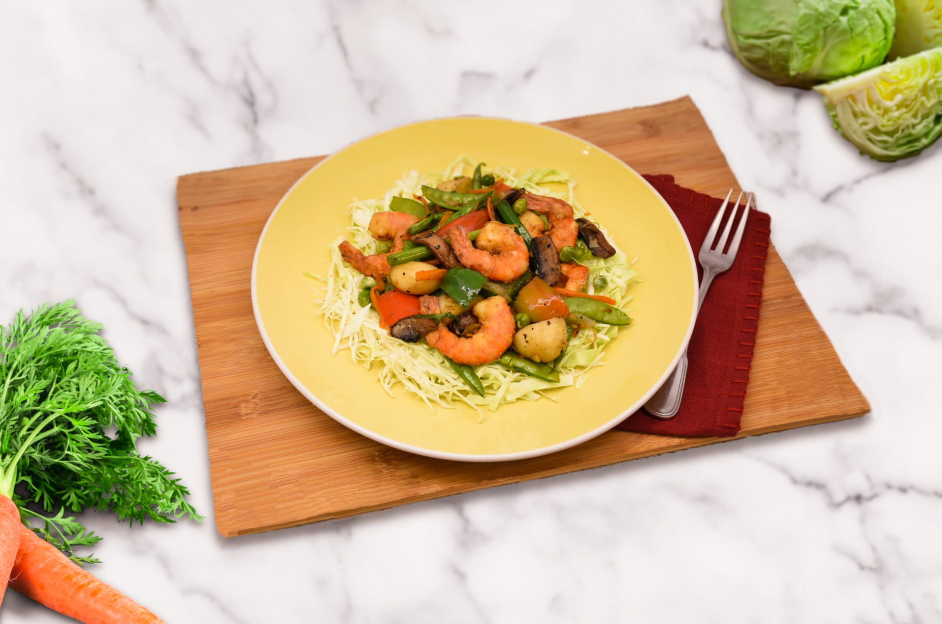 Ajinomoto | Crispy Shrimps with Vegetables in Black Pepper Sauce - Ajinomoto