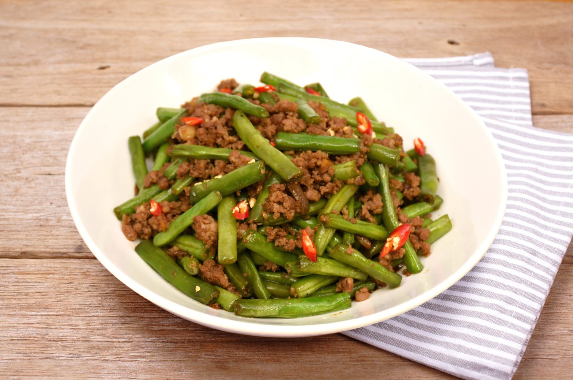 Ajinomoto | Stir Fry Green Beans with Pork - Ajinomoto