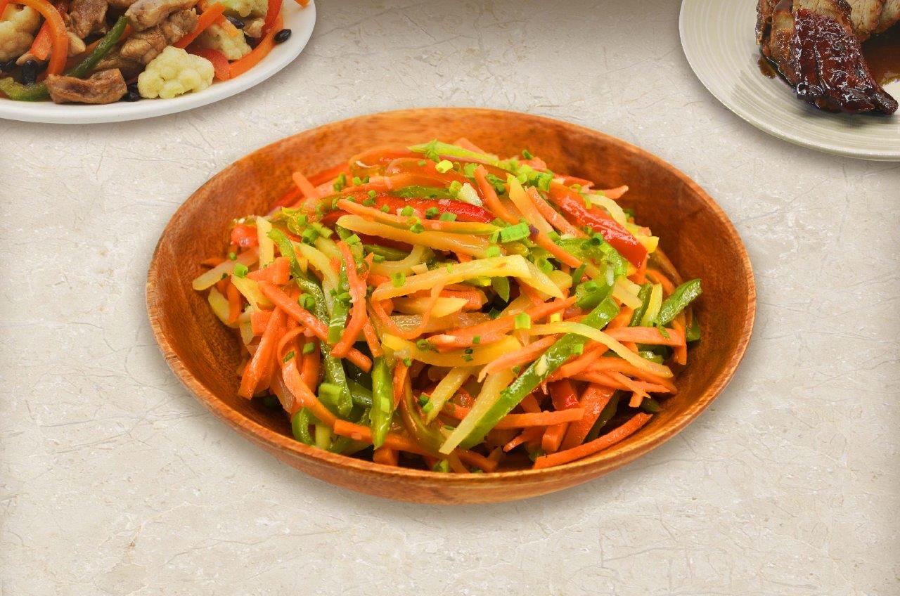 Ajinomoto | Stir Fried Carrots, Potatoes, and Bell Peppers - Ajinomoto