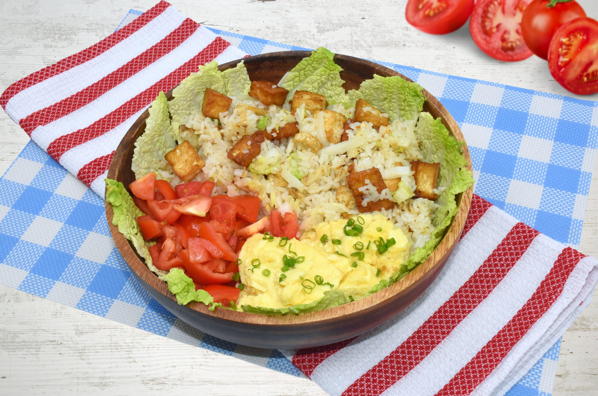 Ajinomoto | Garlic Rice with Dried Fish, Egg and Tomatoes - Ajinomoto