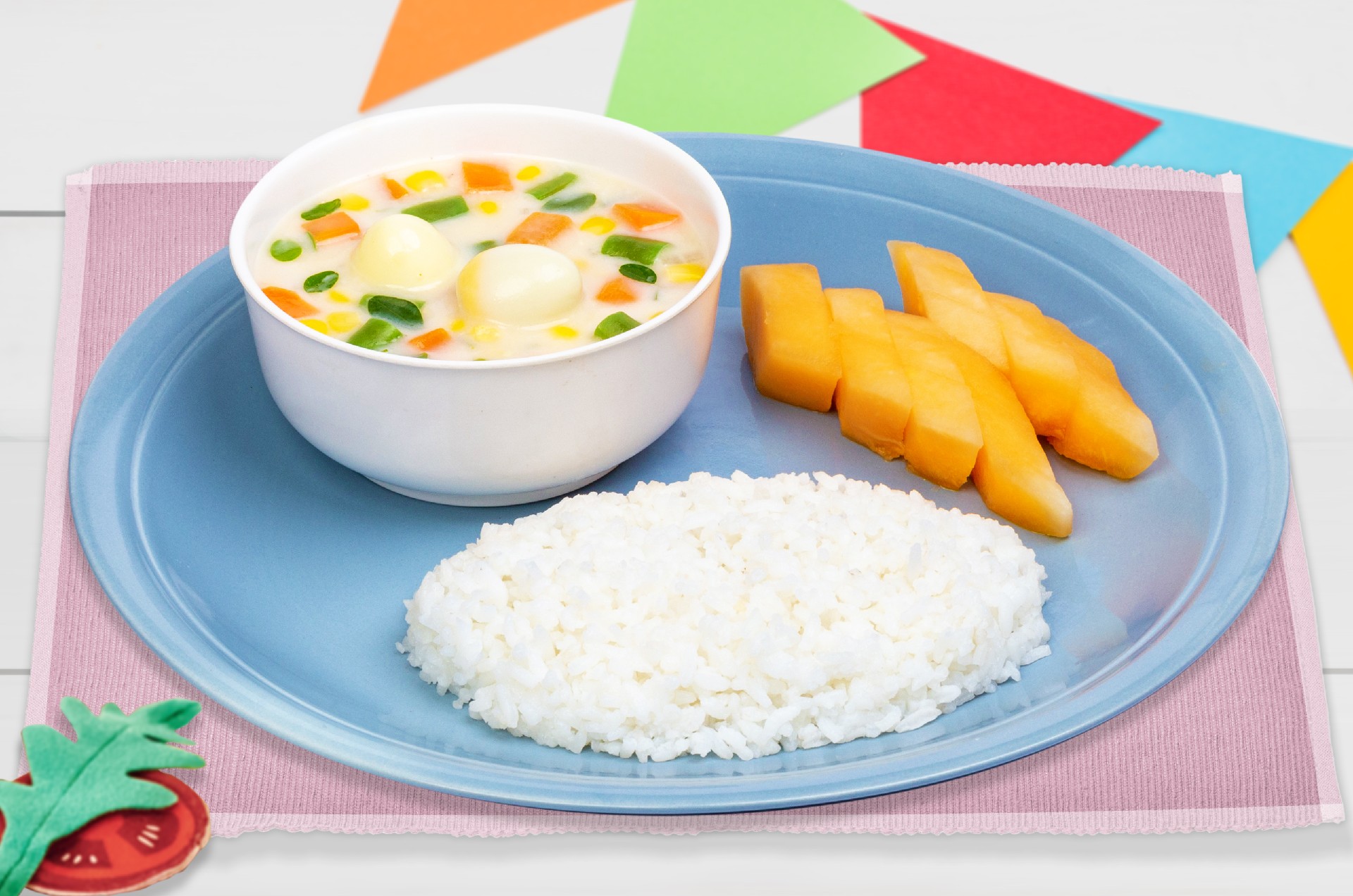 Ajinomoto | Corn Soup with Quail Eggs and Vegetables Meal for Kids - Ajinomoto