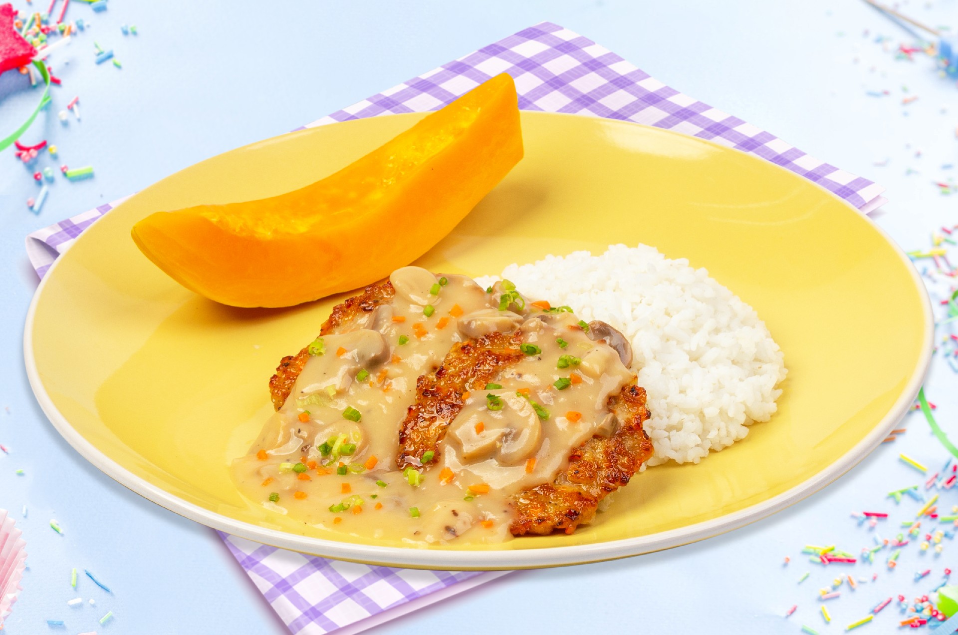 Ajinomoto | Pork-Veggie Burger Steak Meal for Kids - Ajinomoto