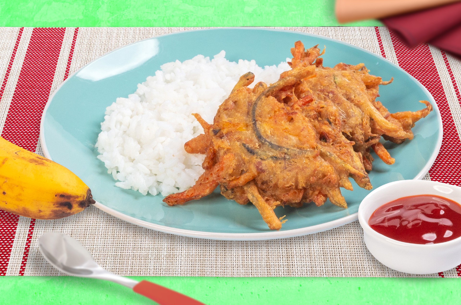 Ajinomoto | Vegetable Okoy with Tuna Meal for Kids - Ajinomoto