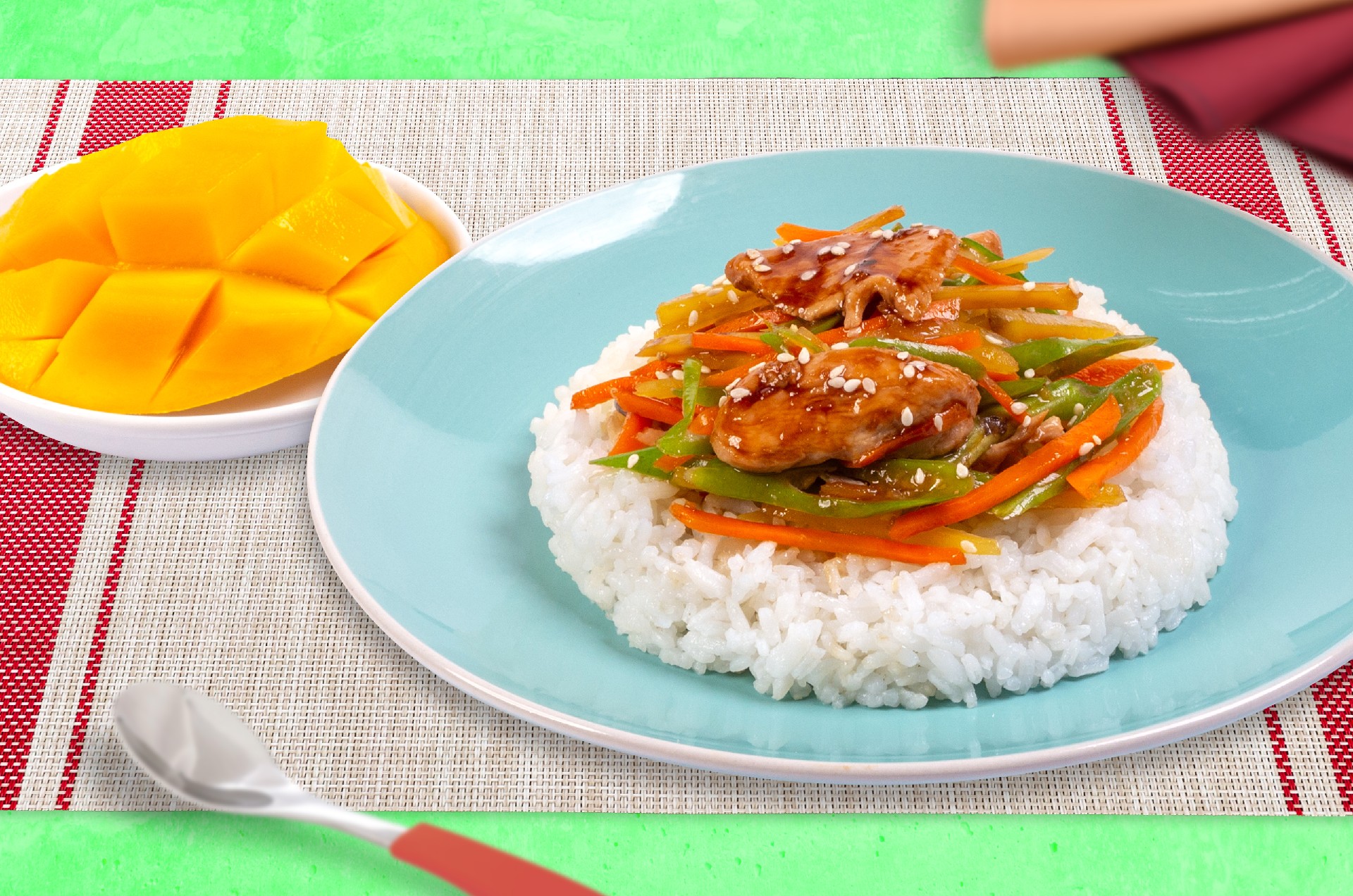 Ajinomoto | Veggie Chicken in Teriyaki Sauce Meal for Kids - Ajinomoto