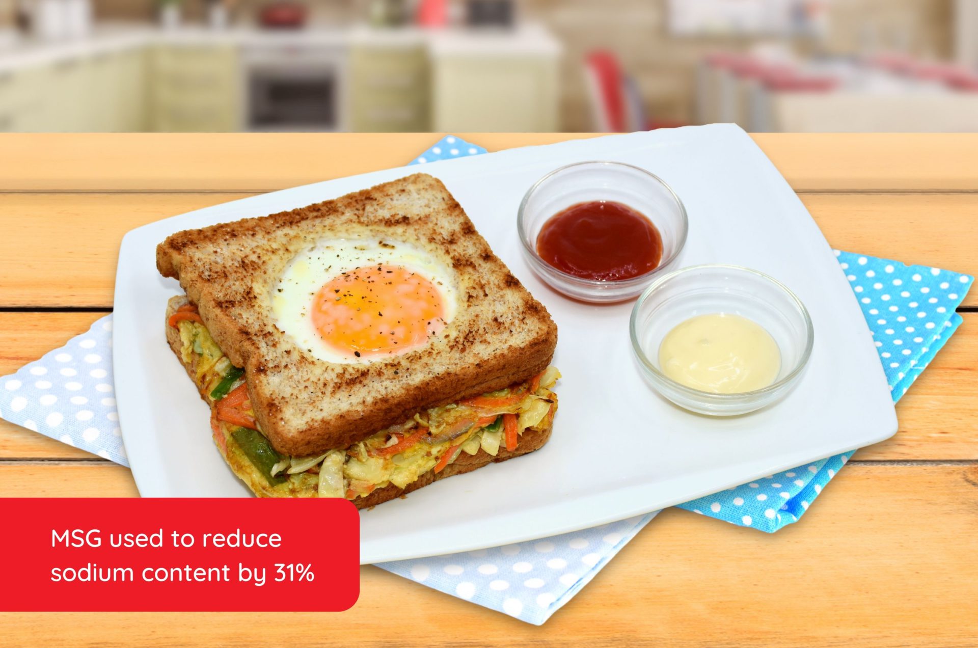 Ajinomoto | Egg-in-a-hole Veggie Sandwich - Ajinomoto