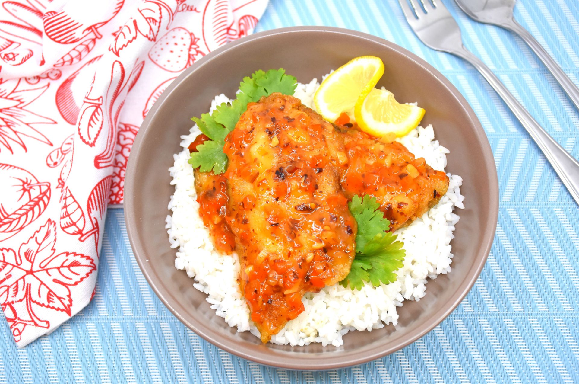 Ajinomoto Sweet & Spicy Tilapia Rice Bowl Ajinomoto