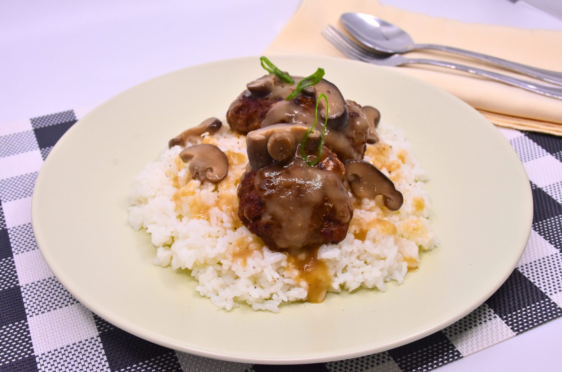 Ajinomoto | Burger Steak with Mushroom Gravy - Ajinomoto